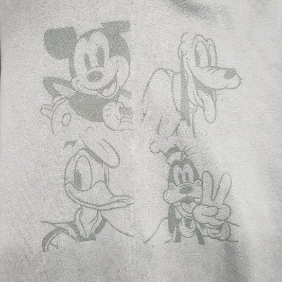 Gap x Disney Gray Hoodie Mickey Donald Pluto Goofy Graphic Sweatshirt S - Picture 2 of 9